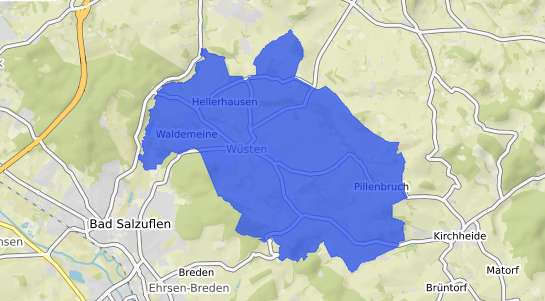 Bodenrichtwertkarte Bad Salzuflen W&uuml;sten